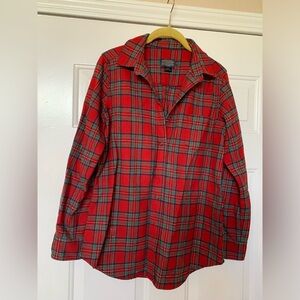 Pendleton 100% Wool Red Plaid Button Down Long Sleeve Women's (2)🌴